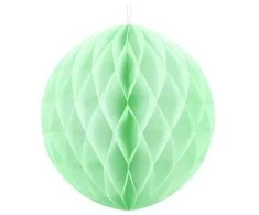 Party Deco Korėtas apvalus papuošimas 10cm 1 vnt žalsvas