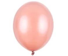 Party Deco Auksiniai rožiniai balionai, 100 vnt., metalizuoti 5"