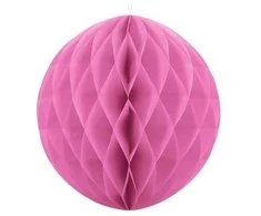 Party Deco Korėtas apvalus papuošimas 20cm 1 vnt tamsiai rožinis