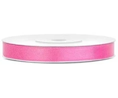 Party Deco Juostelė satino 6mm/25m tamsiai rožinė