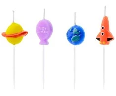 Party Deco Žvakutės gimtadienio 4 vnt vaikiškos 3cm