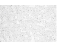 Party Deco Bėgeliuko formos padėklas „Gėlės“, baltas, 26x500cm