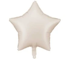 Party Deco Smėlio spalvos žvaigždės formos folijos balionas, 48 cm