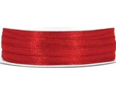Party Deco Juostelė satino 3mm/50m raudona