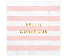 Party Deco Servetėlės 3 sluoksnių "Hello gorgeous"