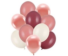 PartyDeco Balionų rinkinys Rusvi, 10vnt