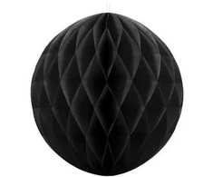 Party Deco Korėtas apvalus papuošimas 30cm 1 vnt juodas