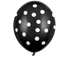 Party Deco Balionai stiprūs 30cm 6 vnt margi juodi