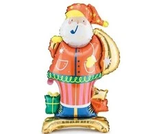 PartyDeco Folinis balionas pastatomas "Kalėdų senis" 63&amp;106cm