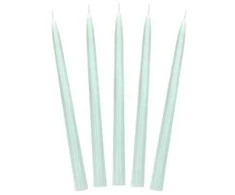 Party Deco Ilgos didelės žvakės 24cm 10vnt žalios