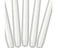 Party Deco Ilgos didelės žvakės 24cm 10vnt perlo spalvos