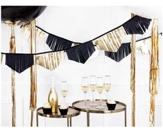 Party Deco Popierinių servetėlių ir folijos girliandos kuteliai 3 m