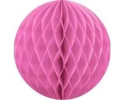 Party Deco Korėtas apvalus papuošimas 10cm 1 vnt tamsiai rožinis