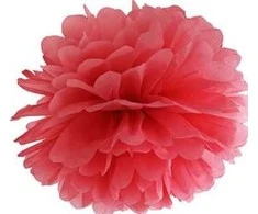 Party Deco Pomponas raudonas 25 cm
