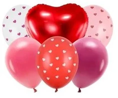 Party Deko Balionų rinkinys "Be mine valentine" 6 vnt