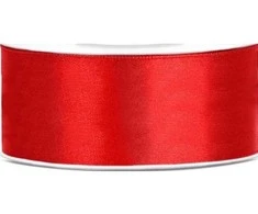 Party Deco Satininė juostelė, raudona, 25 mm x 25 m universali