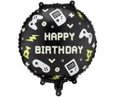 Party Deco PartyDeco Balon fol.Pastylka Happy B-day 35x35 mix 28654