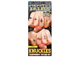 Partychimp Knuckles simbolių tatuiruotės