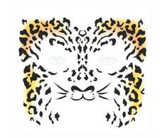 Partychimp Leopardo veido tatuiruotė