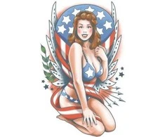 Partychimp Tatuiruotės Amerikos grožiui