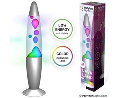 Partyfunlights Lavos lempa - daugiaspalvė, aukštis: 34 cm