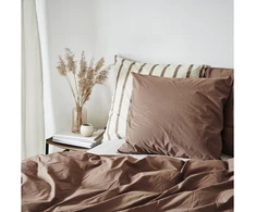 Patalynės komplektas Arctic Nordisk Textil patalynės rinkinys NT Kelly raw umber GOTS Percale