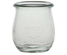 Stiklinis „Weck“ Tulip 220 ml Ø7,18x8 cm dangtelio stiklas, vnt