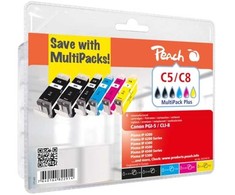Peach Peach Canon PG-5XL/CLI-8 MultiPack Plus kasetės 2x juoda, ciān, magenta, geltona (perdirbtos)