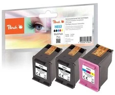Peach PI300-1046 nabój su tuszem 3 vnt. Zamiennik Standardowa wydajność Juodas, Cyjan, Purpurowy, Geltonas