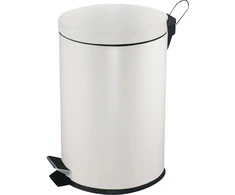 Šiukšliadėžė EKO Pedal bin, V-Part, baltas, steel, 5 l, with plastikas inner bucket (176445)