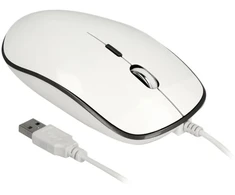 Pelė DeLOCK 12532, Ambidextrous, Optinė, USB Type-A, 3200 DPI, Baltas