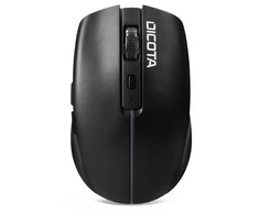 Pelė DICOTA D32044B, Ambidextrous, Optinė, RF belaidė + Bluetooth + USB Type-A, 1600 DPI, Juodas
