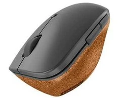 Pelė Lenovo Go Wireless Vertical, dešinei rankai, Optinė, RF belaidė + USB Type-A, 2400 DPI, Pilkas, Wood