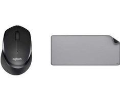 Pelė Logitech B330 Silent Plus (910-004913) + Studio serija - VIDUTINĖS PILKOS (956-000052)