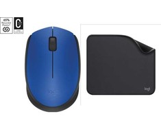 Pelė Logitech M171 mėlyna (910-004640) + Studio serija - GRAFITO (956-000049)