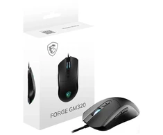 Pelė MSI FORGE GM320, Ambidextrous, Optinė, USB Type-A, 12800 DPI, Juodas