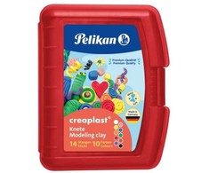 Pelikan Plastilinas 10sp 240g raudonoje dėžutėje