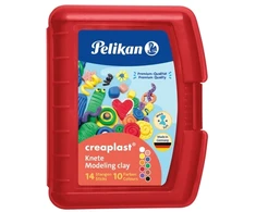 Pelikan Creaplast, modeliavimo plastilinas, Įvairiaspalvis, Vaikams, 14 vnt., Berniukui/Mergelei, 10 spalvų