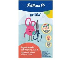 Pelikan Žirklės kairiarank. bukais galais GRIFFIX 14cm mėta-tamsiai mėlynos