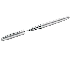 Pelikan Jazz Noble Elegance P36, Sidabrinė, Kasečių pildymo sistema, Mėlyna, Metalinė, Nerūdijančio plieno, Vidutinio dydžio