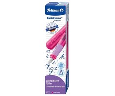 Plunksnakotis JUNIOR, Pelikan, A storio iridžio plunksna, rožinės sp., dėžutėje