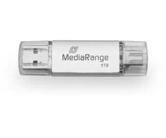 MediaRange MR941-1 pamięć USB 1 TB USB Type-A / USB Type-C 3.2 Gen 1 (3.1 Gen 1) Sidabrinė