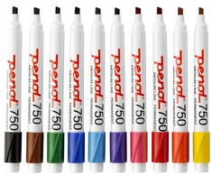 Pilot Penol 750, Juodas, Mėlyna, Brown, Žalias, Light Mėlyna, Oranžinis, Rožinė, Violetinė, Raudona, Geltona, Chisel tip, Multicolour, Plastic, Medium, 2 mm