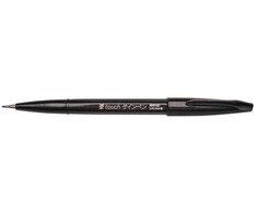 „Pentel“ teptuko formos ženklas, plonas, 1 spalva, juodas, teptuko galiukas, 0,5 mm, 2 mm