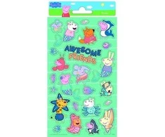 Globos Europe Bv Peppa Pig lipdukų lapas vaikams, 102 x 200 mm, 60 vnt.
