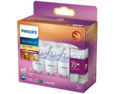Philips Prožektorius 35W PAR16 GU10 x3, 2,6 W, 35 W, GU10, 230 lm, 15000 h, šiltas švytėjimas