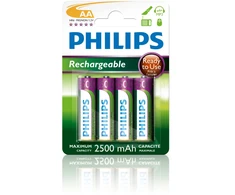 PHILIPS akumuliatoriai įkraunami NiMH AA 4 pak. - 1850827