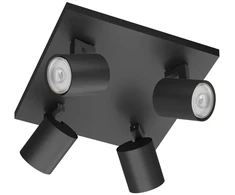PHILIPS bodové světlo RUNNER plate/spiral juodas 4x20W 230V - juoda