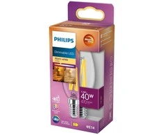 „Philips Warm Glow“ LED žvakė, E14, 470 lm, 2200–2700 K, reguliuojamas pritemdymas