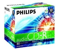1x10 Philips CD-R 80 min. garso JC